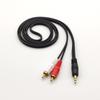 Cabo de áudio UM minuto dois cabo de áudio 3,5 mm para duplo Lotus alto-falante cabo TV amplificador de telefone móvel cabo de computador