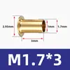 Ojal de Cobre M0.9-M6 Remaches de Cobre Puro Remaches Huecos Hebilla Hueca Piezas de Cobre Hardware Resistente al Desgaste y a la Corrosión Venta al por Mayor
