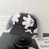 Boné Newsboy Jeans com Orelhas Longas do Mickey Mouse Fofo para Mulheres, Novo Chapéu Versátil com Circunferência de Cabeça Grande, Boina Emagrecedora