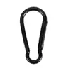 No. 5.5cm 4.0 Grueso Forma de Calabaza Negro Puro Electróforesis Hebilla de Gancho Rápido Gancho para Orejera de Llave Mosquetón para Exteriores