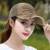 Chapéu Feminino Primavera e Verão Versátil Protetor Solar Boné de Beisebol Masculino Lavado Desgastado Ciclismo Exterior Casual Chapéu de Sol