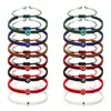 Joyería Popular Transfronteriza Europea y Americana Ojos Azules Cuerda Roja Tejido a Mano Ajustable Ojo del Diablo Pulsera Fabricante Venta al por Mayor