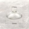 Fornecer vários estilos de cabeça de cogumelo transparente de vidro, ventosa pequena, acessórios de produtos, material de silicone, ventosa de plástico