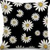 Fronha de Linho Floral Margarida Decoração de Casa Hortênsia Almofada de Sofá Fronha de Linho Suporta Personalização