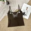 Camisola transparente de renda com costas em rede alças ajustáveis cor sólida simples um pouco sexy design de celebridade da internet camada base 3595