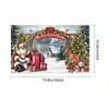 Suprimentos de Decoração de Cenário de Natal Novo Transfronteiriço, Decorações de Festa de Natal, Faixas de Jardim para Feriados, Tecido de Cortina de Porta