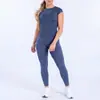Conjunto de Ropa de Yoga Sin Costuras Estilo Dfyn Europeo y Americano Transfronterizo, de Cintura Alta, Levanta Glúteos, Moldea Vientre, Alta Elasticidad, Conjunto Deportivo