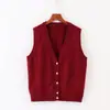 Jizhou Tea Hong Love Academy Suéter de Tricô Colete Cardigan Sem Mangas Fino Hong Love Academy