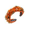 Diadema de Halloween europea y americana vintage con cuentas de fantasma, calabaza, viento oscuro, accesorios para el cabello, diadema de fiesta personalizada con parte superior de cráneo alto para mujer