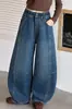 Jeans de Pierna Torcida para Niñas Invierno 2026 Nuevos Elegantes Pantalones para Niños Grandes Sueltos Casuales Estilo Felpa Pantalones Largos para Niñas