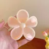 Dulce Horquilla de Color Gelatina de Flor de Cinco Pétalos para Mujer Nueva Horquilla Plumeria Transfronteriza Pinza de Tiburón Accesorio para el Cabello