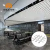 Fabricante de Grelha de Alumínio de Guangzhou Hotel de Aeroporto Grelha Suspensa de Alumínio Teto de Grelha Quadrada de Alumínio Materiais