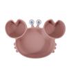 Venta Caliente Plato con Ventosa de Silicona Plato para Bebé Plato con Ventosa de Silicona para Niños Plato de Silicona con Dibujo de Cangrejo