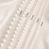 Colar de Pérolas Cheongsam Vintage Corrente de Suéter Estilo Fragrante Feminino Decorações Joias Colar de Gola Estilo Francês 128