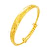 Pulseira push-pull Baifu Dragão Fênix Dourado Areia Moda feminina tendência nacional padrão auspicioso espessada imitação de cobre ouro 24k atacado