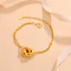 Nuevo Collar de Hebilla Dorada de Doble Anillo de la Fábrica, Cadena Entrelazada para Clavícula para Tu Novia, Lujo Accesible, Moderno, Versátil y de Gama Alta