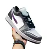 Zapatillas Originales Jordan 1 Obsidian Retro de Caña Baja de Cuero Cómodas para Patinaje Unisex Calzado Deportivo Casual Transpirable