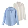 Camisa Blanca de Popelina Elegante para Mujer Estilo Europeo y Americano Transfronterizo 2026 Nueva Moda con Cuello de Solapa 8050583 8050758