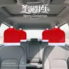 Decoraciones Navideñas Transfronterizas, Decoraciones para Sillas de Coche, Decoraciones de Bolas de Pelo Rojas, Fundas para Asientos, Arreglos de Ambiente