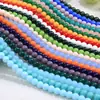 Cuentas de Vidrio Tipo Jade, Cuentas Sueltas de Cristal Color Porcelana, Accesorios para Joyería DIY, Cuentas para Pulseras Semi-Terminadas, Cuentas de Imitación de Jade