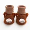Nuevos calcetines de piso gruesos de felpa para bebé de otoño e invierno, calcetines para bebé y niño pequeño antideslizantes de dibujos animados tridimensionales