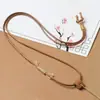 Cuerda Original de Cuero Hecha a Mano para Hombres y Mujeres, Cuerda para Cadena de Suéter, Colgante Sencillo, Cuerda para Colgante de Jade, Cuerda para Colgar Cuentas Dzi