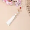 Abanico Dorado Estampado con Borlas, Colgantes de Borlas, Borlas de Hanfu, Accesorios Hechos a Mano de Estilo Antiguo con un Ambiente Genial, y Broches de Falda con Cara de Caballo