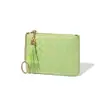 Nova Mini Carteira Pequena Feminina com Zíper Porta-Moedas Estilo Coreano Trançada Fofa Leve Pequena com Pingente Bolsa para Cartões Bolsa de Moedas