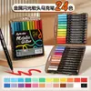 Caja Negra Pequeña Estallando Fluyendo Oro Marcador Perlado Set de Plumas Pintura para Niños Pincel de Arte de Punta Suave de Bajo Grado