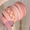 Diadema rosa de verano con calavera alta para niñas, diadema de presión para el cabello de temperamento dulce, pasador diario antideslizante, coleta para lavarse la cara
