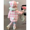 Ropa de Abrigo para Niñas Otoño e Invierno 2025 Nuevo Estilo Estilo Niñas Pequeñas Ropa de Abrigo de Lana Ropa de Invierno Engrosada de Terciopelo para Niños Ropa para Niños