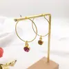 12 Peças/Pacote Dourado e Prateado Pedra Zodiacal Doze Pedras de Nascimento Pingentes Mini Acessórios Acessórios para Joias DIY Atacado