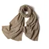 Cachemira Otoño/Invierno 2026 Nuevo Bufanda Larga de Punto Grueso de Cable de Color Sólido de Alta Gama para Mujer con Protección para el Cuello Cálida
