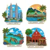 Imán para Refrigerador de Malasia Personalización Torres Petronas de Kuala Lumpur Sipadan Casa Roja Holandesa Atracción Turística Recuerdo Imán para Refrigerador