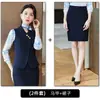 Servicio al cliente de banco OL, joyería, esteticista, recepcionista, uniforme de trabajo, traje sastre gris profesional para mujer
