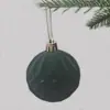 Bolas de Natal flocadas transfronteiriças, enfeites de Natal vermelhos para pendurar, decorações de árvore de Natal em formato de abóbora de plástico atacado