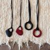 Corea del Sur Ins Amor Collar con Colgante de Círculo Hueco Personalidad Única para Mujer Cadena Larga de Lana Accesorios Nicho Otoño e Invierno