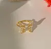 Anel de borboleta etéreo, de alta qualidade, estilo coreano, para mulheres, com um design único, moderno e luxuoso, perfeito para o dedo indicador, disponível para atacado
