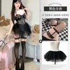 Desejo Puro Lingerie Sexy Renda Sexy Vazado Perspectiva Suspensório Pijama Fácil de Tirar Saia Bufante Conjunto de Rede 6509