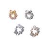 Explosiones de influencers corona navideña joyería para uñas perla circón diamante tridimensional anillo de lujo ligero decoración de uñas al por mayor