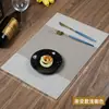 Manteles individuales estilo japonés, manteles de PVC para mesa de comedor occidental de hotel y restaurante, antideslizantes, aislantes del calor, para platos y cuencos, estilo imitación lino