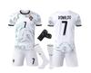 25-26 Portugal visitante 7 Ronaldo uniforme de fútbol camiseta infantil ropa infantil 14 yardas-3XL