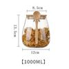 Frasco de Almacenamiento de Vidrio Transparente Bote para Té Almacenamiento Frasco Sellado Frasco para Condimentos para Té de Flores Frasco para Especias para Fruta Seca Sellado a Prueba de Humedad