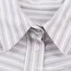 Comercio Exterior Transfronterizo Ropa de Mujer 2026 Nuevos Productos Moda Estilo Europeo y Americano Holgada Rayas Hombros Acolchados Camisa de Popelina 3152165