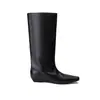 Hogar Zijin ~ ¡Cool para el juego callejero! Botas de Moda Retro Antiguas Pero Botas Altas Hasta la Rodilla Botas Rectas de Caballero
