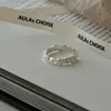 Anillo de Plata Esterlina S925 con Textura Irregular para Mujer Diseño Nicho Simple de Alta Gama Nuevo Anillo de Corea del Sur