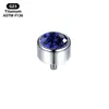 Arete de Aleación de Titanio F136 con Rosca Interna Zirconia 5A Paquete de Clavo para Nariz Aobao con Varilla de Fondo Plano Cabezal de Repuesto para Clavo de Labio con Rosca Interna