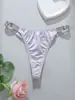 Pantalones T de Moda al por Mayor Ropa Interior Sexy Estilo Europeo y Americano Venta al por Mayor Transfronteriza de Baja Cintura Pura Deseo de Corte Alto Calzones Blancos