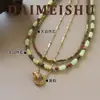 Moda Versátil Simple Estilo Bosque de Verano Collar de Cuentas Ábaco Cadena de Clavícula en Capas de Lujo Ligero Nicho de Alta Gama para Mujeres