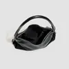 Bolso de Hombro Grande Tipo Hobo para Mujer GDCK Negro de PU Suave con Colgante